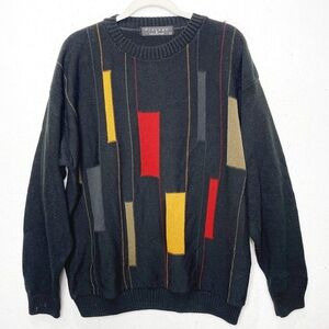 Protege Vintage 90’s Collection Coogi Style Multi Color Sweater Pullover Hip Hop